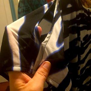 Beautiful blue, black & white top